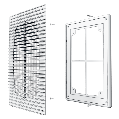 Вентиляционная решетка пластиковая ЭРА 2121П