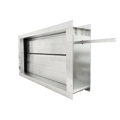 Дроссель-клапан прямоугольный под электропривод (оц. сталь) 500х300