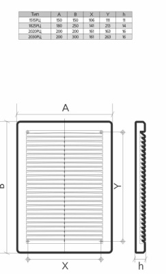 Вентиляционная решетка наклонная с сеткой, с рамкой ЭРА 1825РЦ