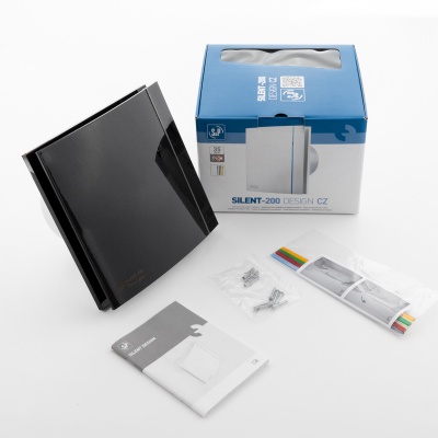 Вентилятор с обратным клапаном Soler Palau SILENT-200 CZ BLACK DESIGN 4C