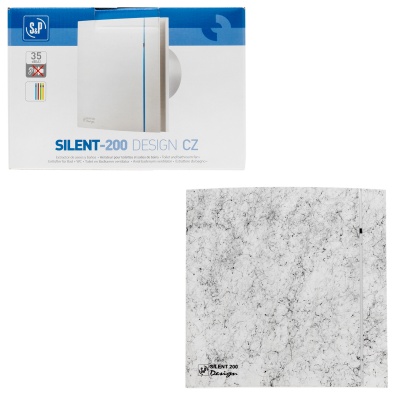Накладной вентилятор Soler Palau SILENT-200 CZ MARBLE WHITE DESIGN 4C