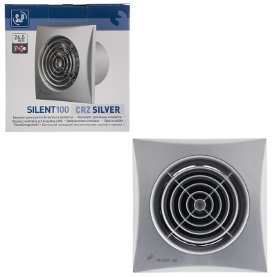 Вентилятор с обратным клапаном Soler Palau SILENT-100 CRZ SILVER