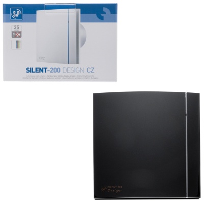 Вентилятор с обратным клапаном Soler Palau SILENT-200 CZ BLACK DESIGN 4C