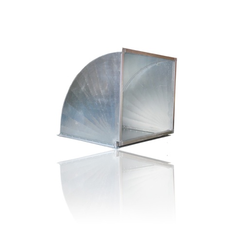 Отвод 90º прямоугольный (оц. сталь) (500х300 мм)